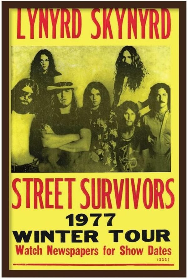 Fresh Prints of CT Showprint Concert Poster Lynyrd Skynyrd - Street Survivors - 1977