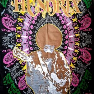 ICC Jimi Hendrix Guitar Poster Wall Hanging Trippy Tapestries 30 x 40 Inches Jimmie Hendrix Classic Rock legend Music Tapestry Jimmy Bohemian Decoration Psychedelic Hippie Large Vintage Decor Black