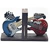 Vintage Guitar Bookends,Book Ends for Shelves,Guitar Music Deluxe Bookshelf Desktop Decoration,Book Ends for Heavy Books for Home Study Room Office Schools