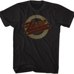 ZZ Top Rock Band Music Group Distressed Faded Logo Adult T-Shirt Tee