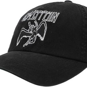 Led Zeppelin Falling Icarus Symbol Black Unstructured Baseball Cap