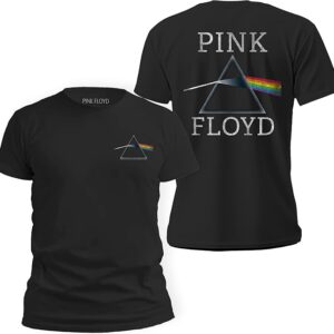 Tstars Pink Floyd The Wall Dark Side of The Moon Rock Band Tee for Men Classic Rock Front and Back T-Shirt
