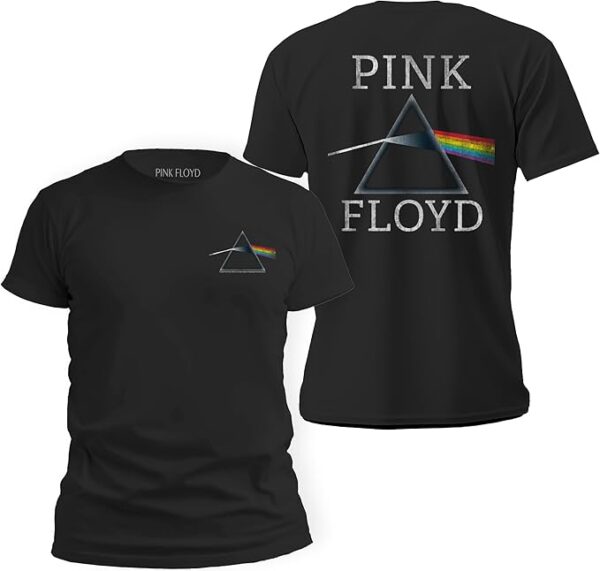 Tstars Pink Floyd The Wall Dark Side of The Moon Rock Band Tee for Men Classic Rock Front and Back T-Shirt