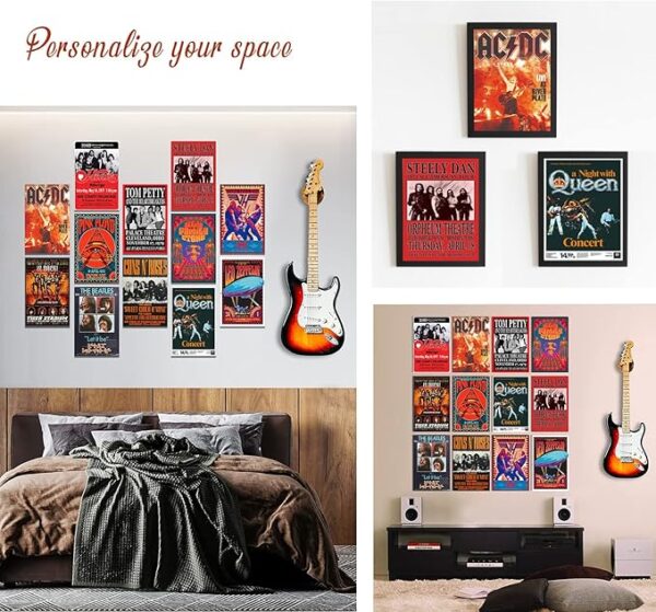 Woonkit Vintage Rock Band Posters for Room Aesthetic, 70s 80s 90s Retro Music Room Wall Bedroom Decor Art, Vintage Rock Concert Poster Wall Collage, Old Music Album Cover Prints (12 SET B, 7.8X11.8 INCH) - Image 4