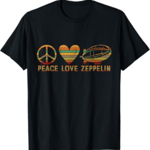 Retro Zeppelin 70s Dirigible Blimp Airship Zepelin Zepplin T-Shirt