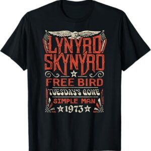Free Bird Tuesday's Gone Simple Man Songs T-Shirt